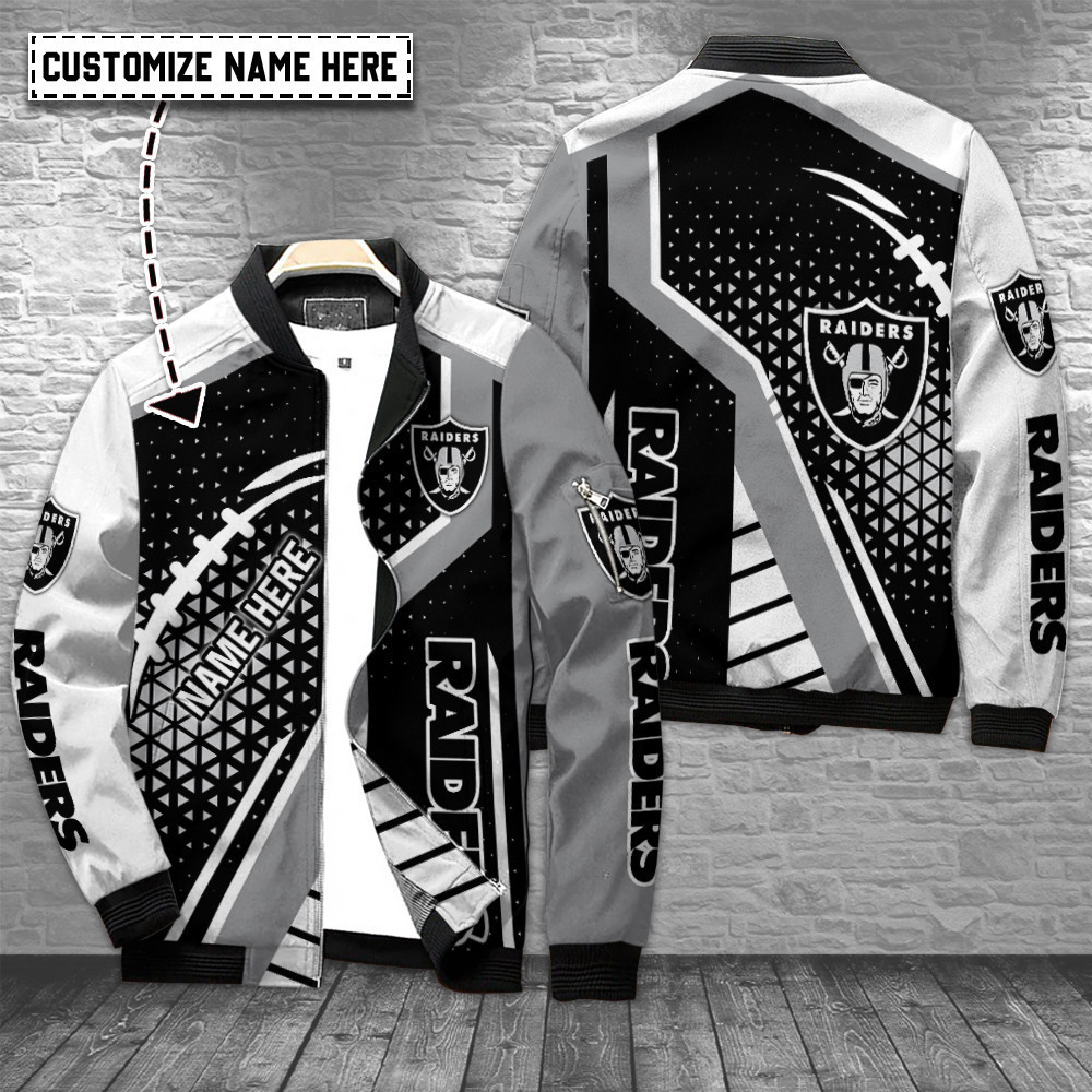 Las Vegas Raiders Personalized Bomber Jacket BG607