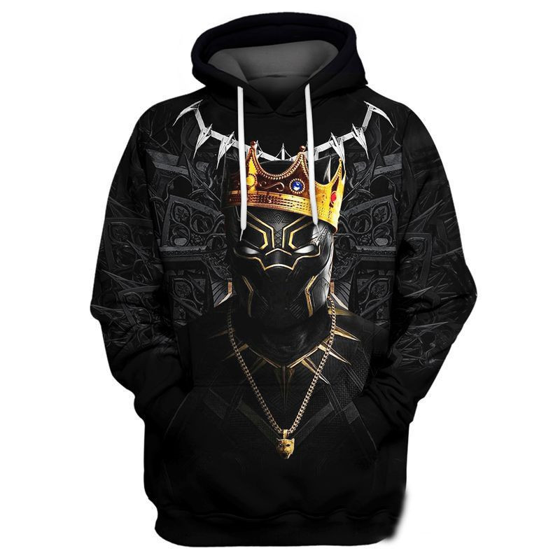 Black Panther Marvel Over Print 3d Hoodie Zip Hoodie