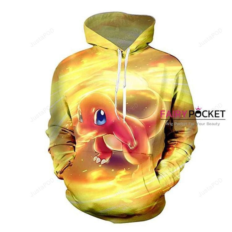 Pokemon Charmander Yellow 3D All Over Print Hoodie & Zip Hoodie