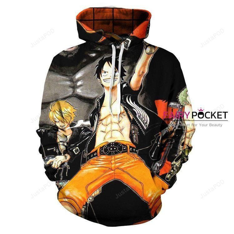 One Piece Monkey D. Luffy Sanji 3D All Over Print Hoodie & Zip Hoodie