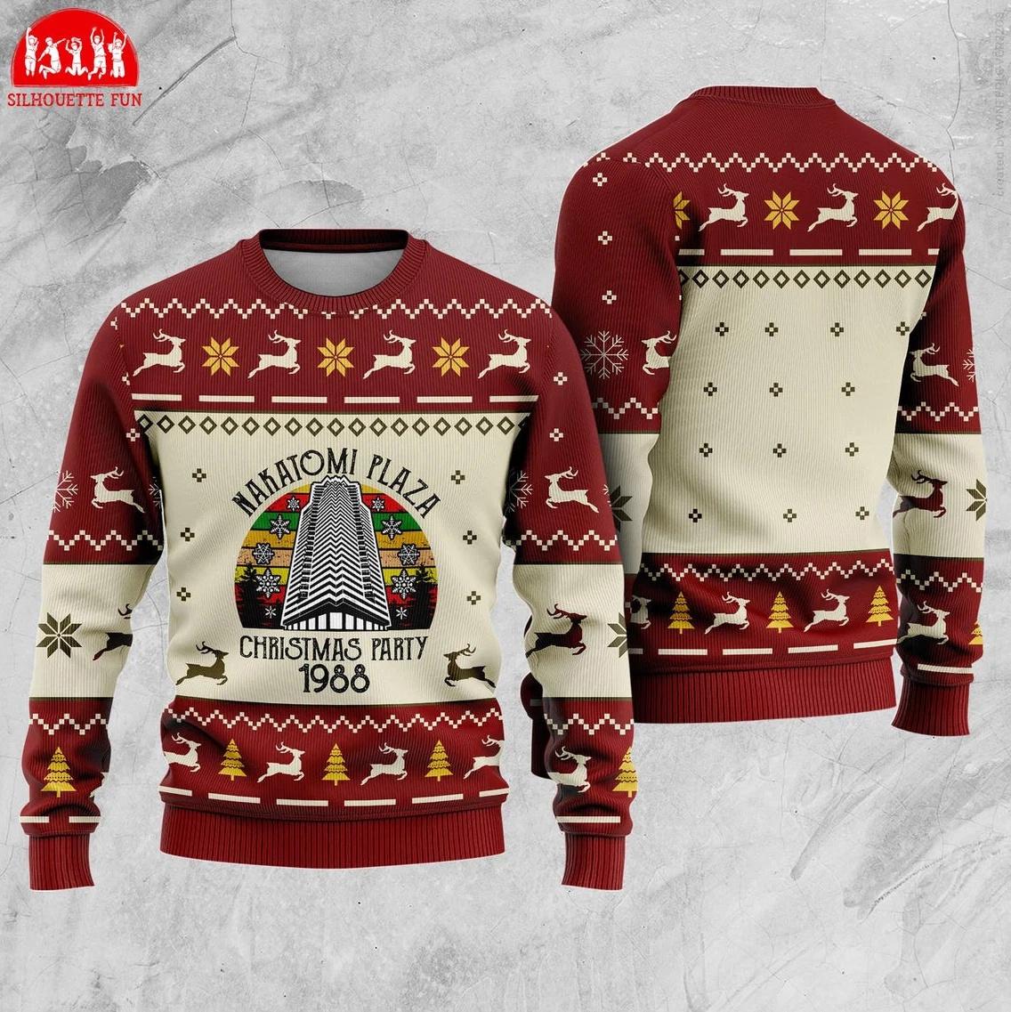 Nakatomi Plaza Christmas Party 1988 Sweater Nakatomi Plaza Ugly Christmas