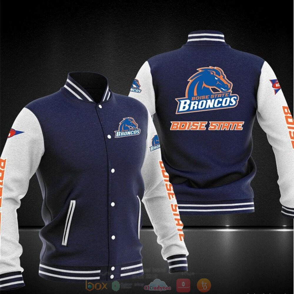Boise State Broncos Navy Blue Baseball Jacket