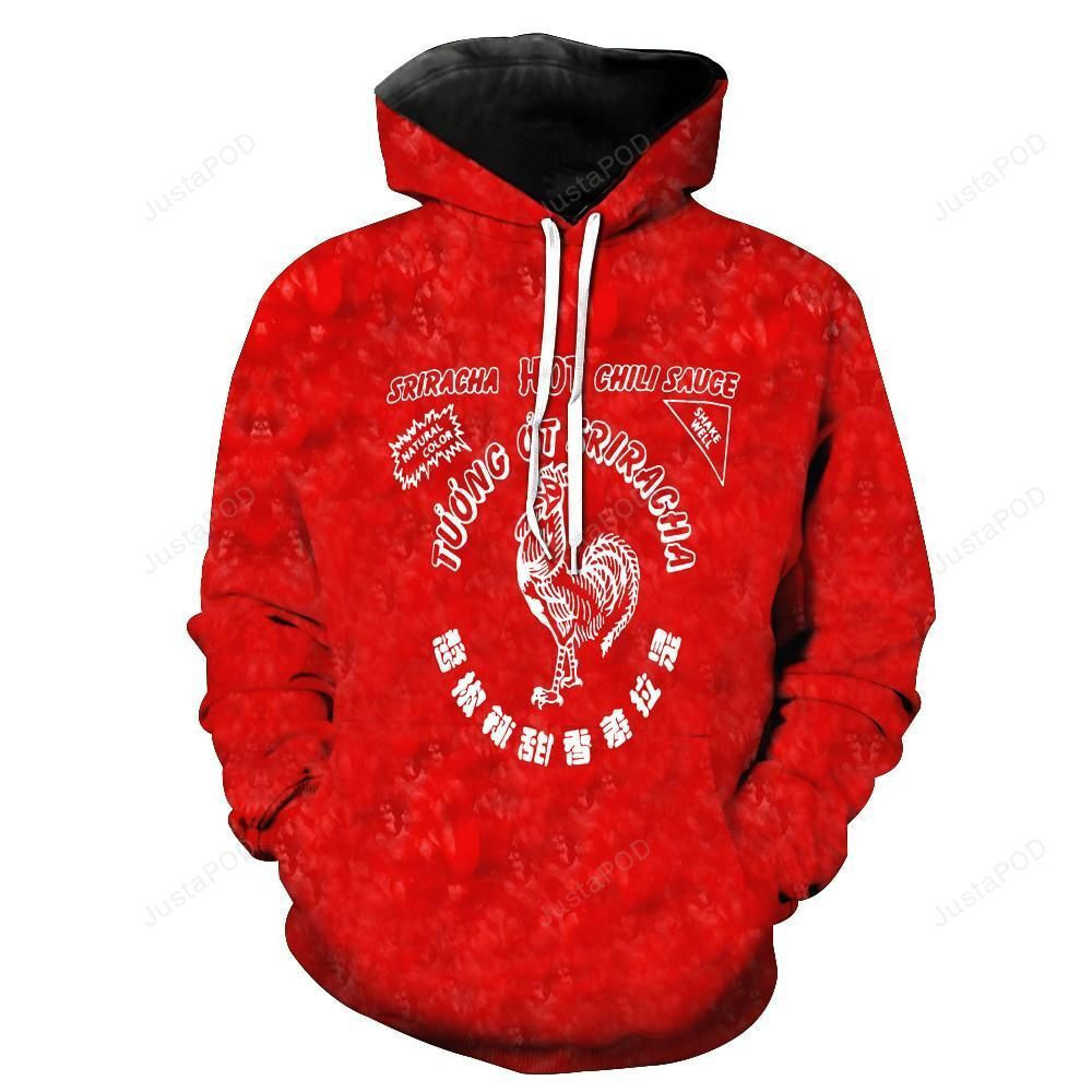 Sriracha HOT Chili Sauce 3D All Over Print Hoodie & Zip Hoodie
