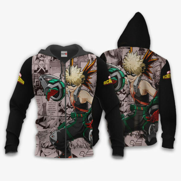 Katsuki Bakugou Anime My Hero Academia 1k996 Cartoon Graphic Outfits Aop 3d Hoodie Zip Hoodie 1410