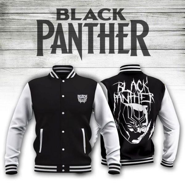 Black Panther Marvel Comics Baseball Jacket 03