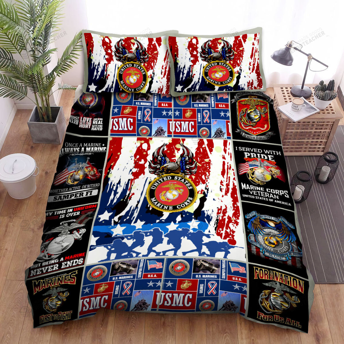 Veteran Bedding Set USMC I Served With Pride Duvet Covers