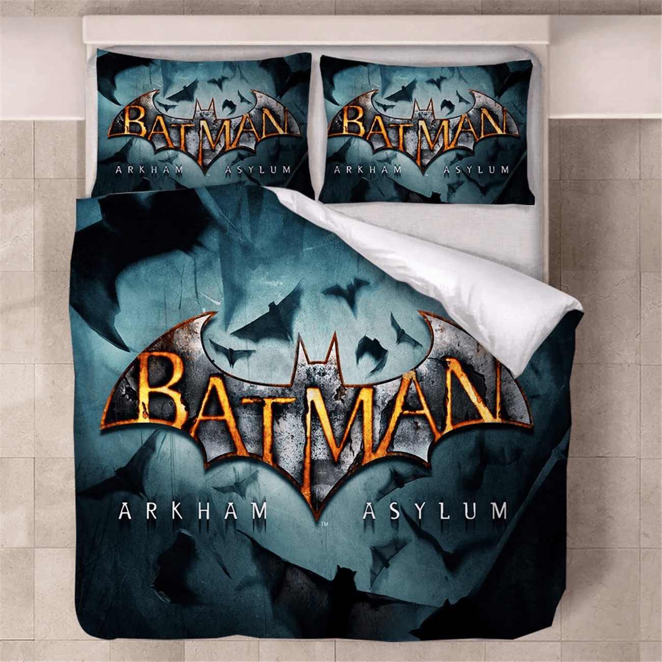 Batman Bedding Set DC Batman Arkham Asylum Graphic Duvet Covers