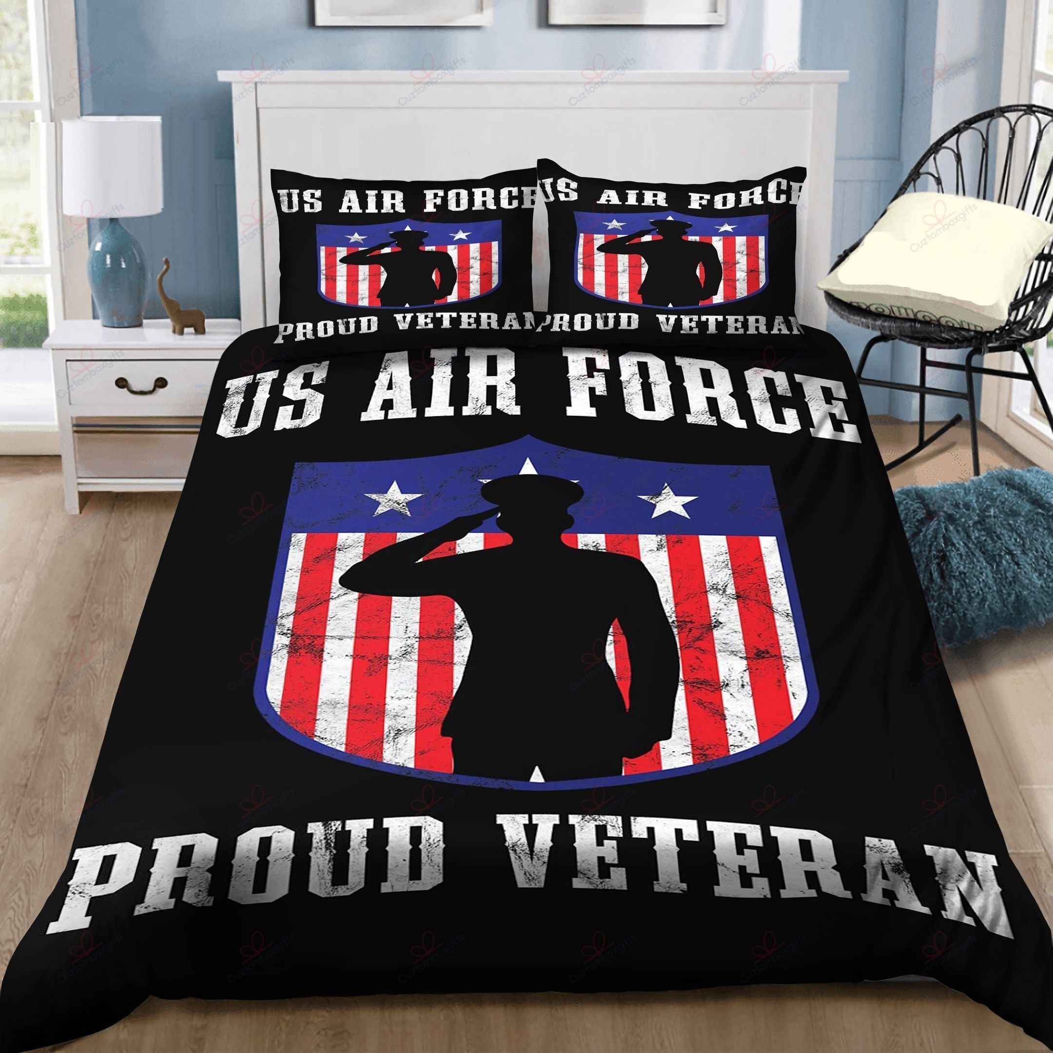 Veteran Bedding Set US Air Force Proud Veteran Duvet Covers