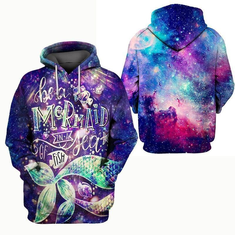 The Little Mermaid Be A Mermaid 3d Hoodie Zip Hoodie
