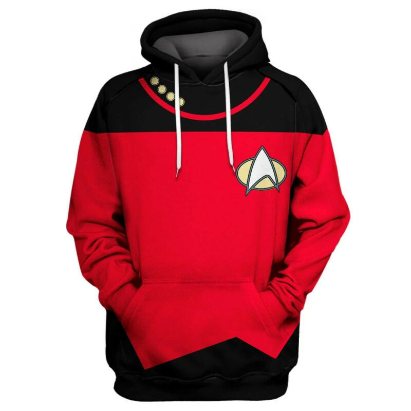 Star Trek The Next Generation Commander Uniform Hoodie Zip Hoodie