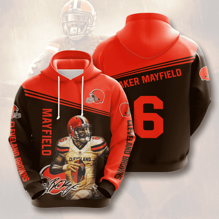 Cleveland Browns Baker Mayfield 6 3D All Over Print Hoodie & Zip Hoodie