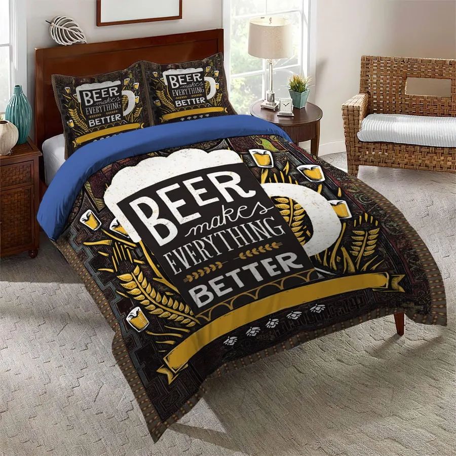 Beer Bedding Set Beer Makes Everything Better Duvet Covers