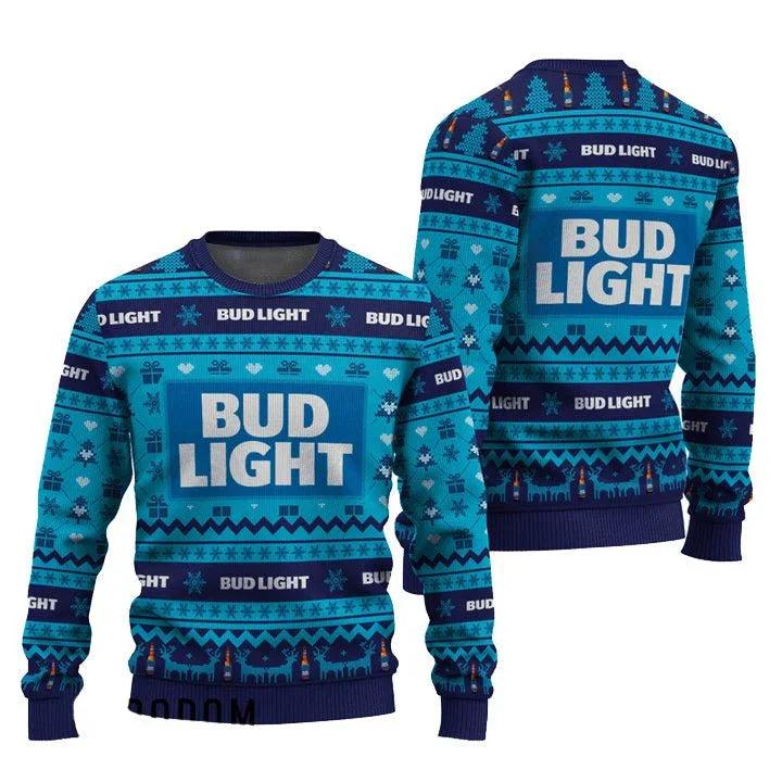 Bud Light Snowing Ugly Christmas Sweater
