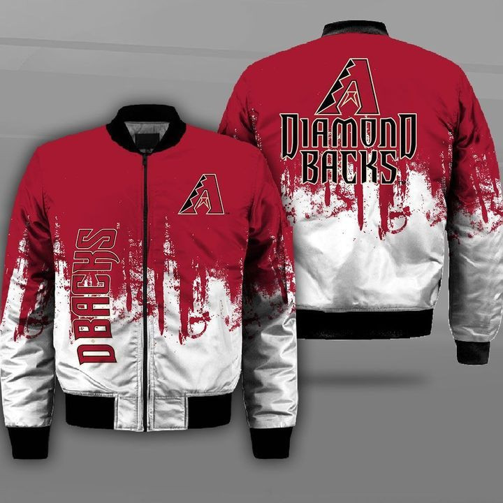 Arizona Diamondbacks White Red Bomber Jacket