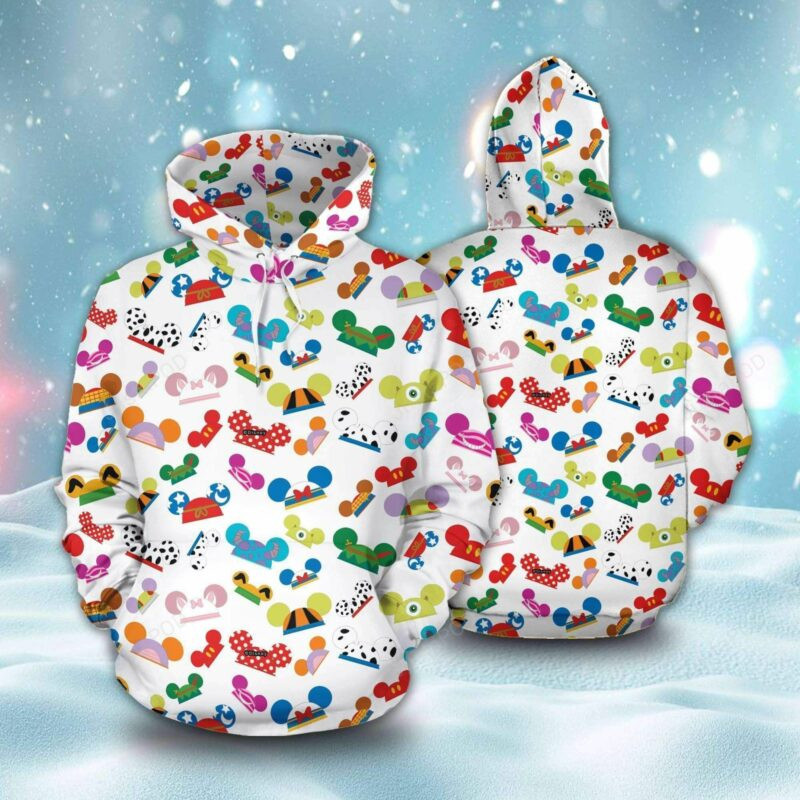 Mickey 3d All Over Print Hoodie, Zip-up Hoodie 01