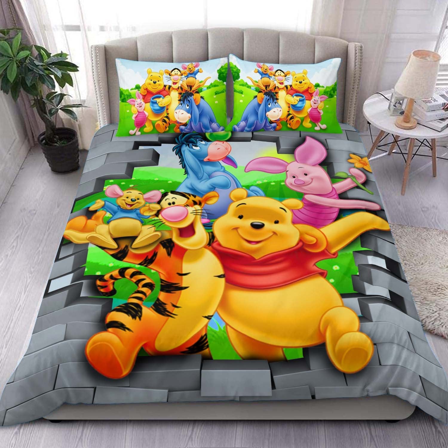 WTP Bedding Set DN Chibi Pooh And Friends Pattern Duvet Covers