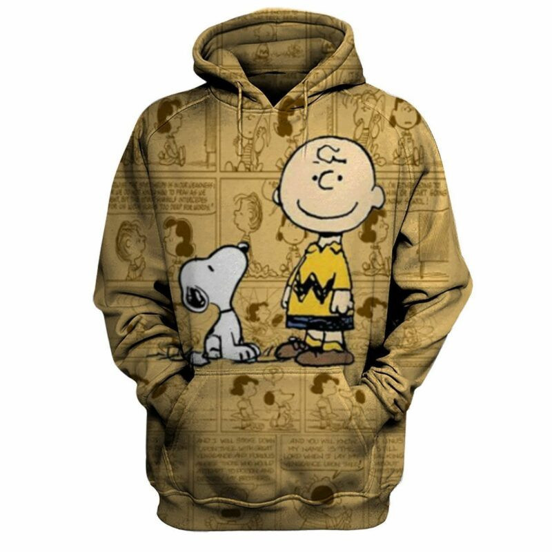 Peanuts Snoopy And Charlie Brown 3d Hoodie Zip Hoodie