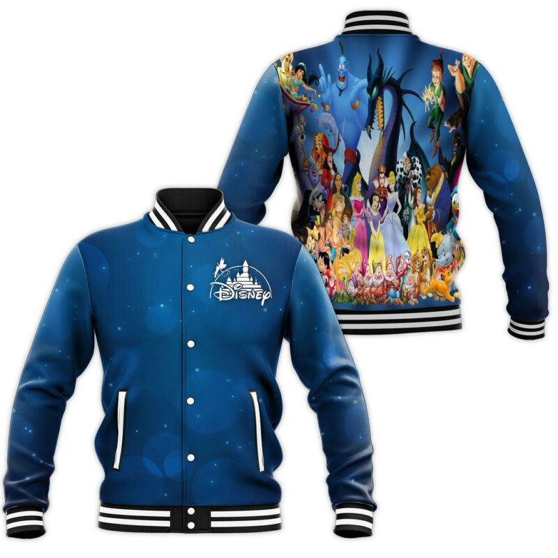 Aladin Beauty And The Beast Tinkle Bell Baseball Jacket Stitch Snow White And The Seven Dwarfs
