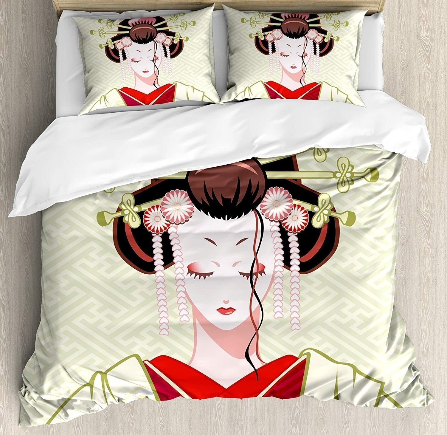 Japan Bedding Set Janpanese Oiran Art Graphic Duvet Covers