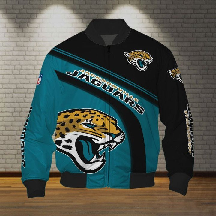 Jacksonville Jaguars Teal Black Bomber Jacket