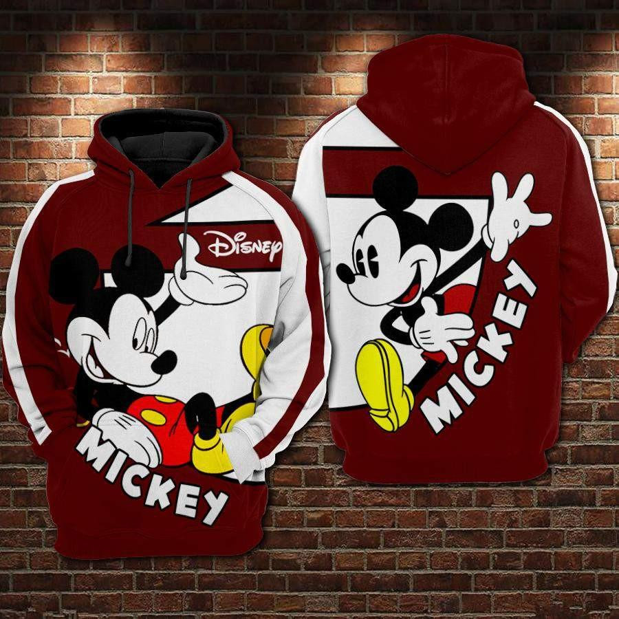 Mickey Mouse Disney, Funny Mickey Ver55 Aop Hoodie, Zip Hoodie