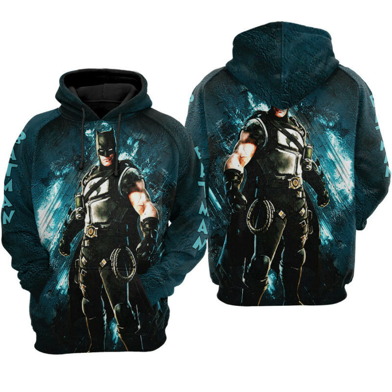 Batman Cool Back Blue Black Hoodie Zip Hoodie