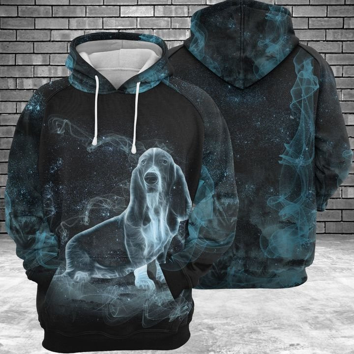 Basset Hound Galaxy 3D All Over Print Hoodie & Zip Hoodie