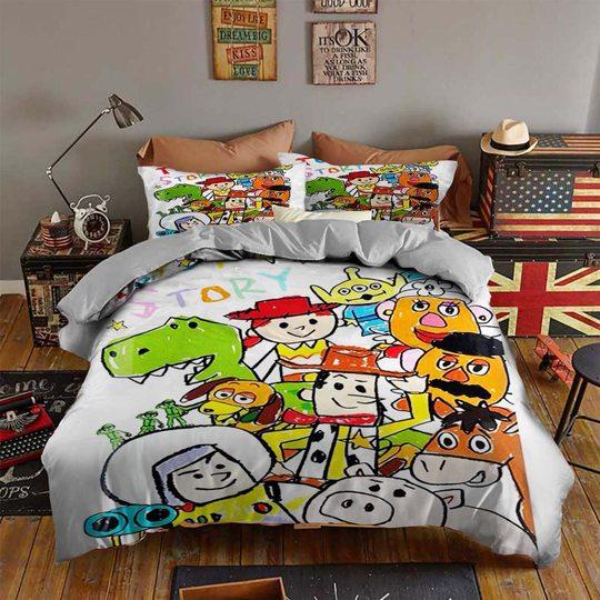 Toy Story Bedding Set DN All Toys In Drawing Art Duvet Covers