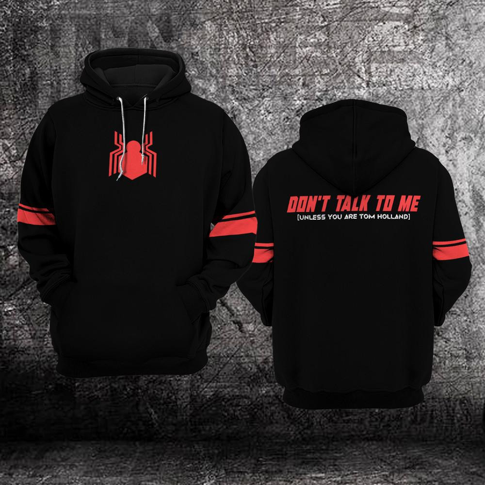 Spider Man Marvel Comics, Dont Talk To Me Unless You Are Tom Holland All Over Print Hoodie