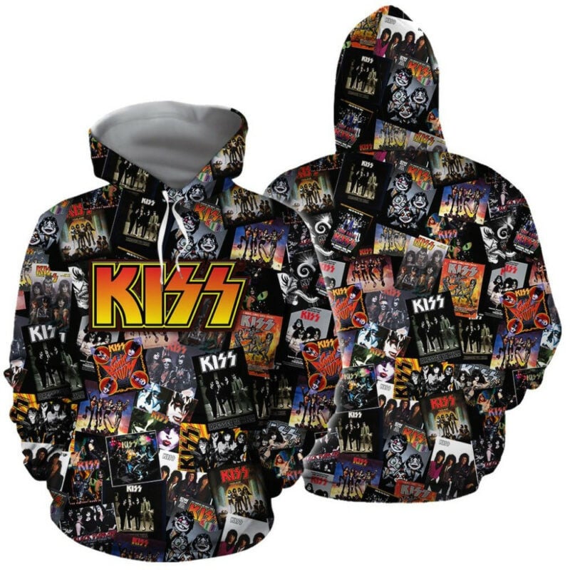 Kiss Love Gun Fashion 3d Hoodie Zipper Hoodie