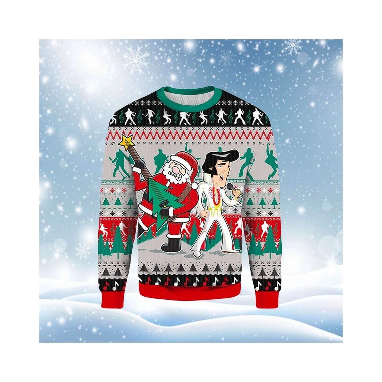 Elvis P Ugly Christmas Sweater Elvis P Ugly Christmas Sweater