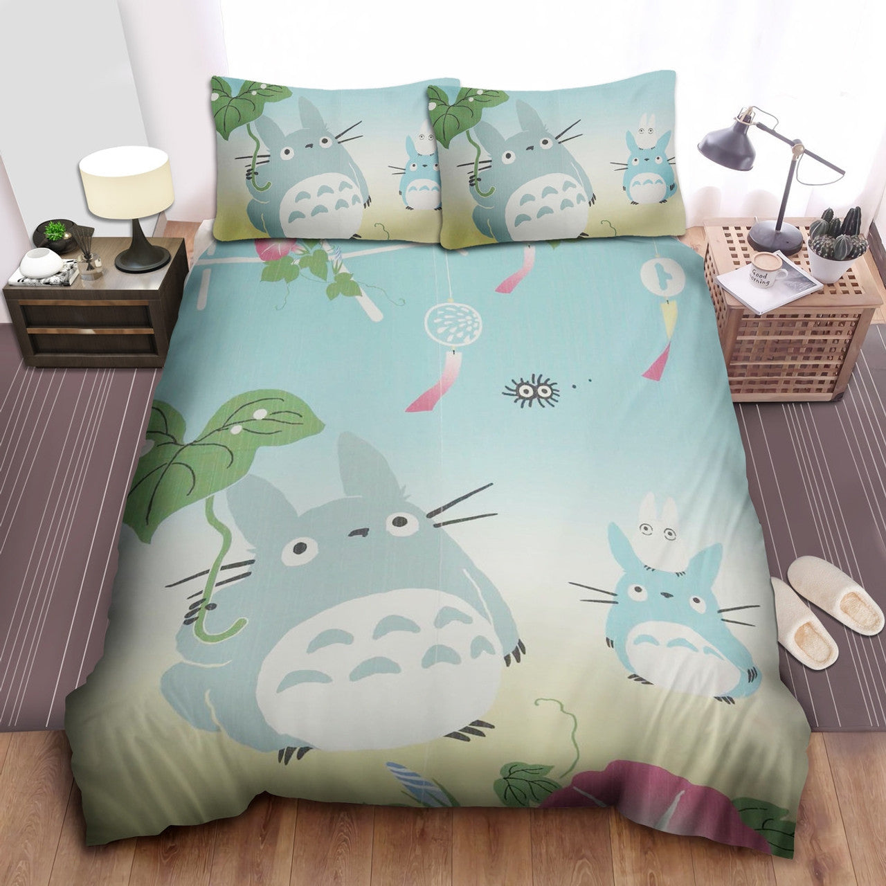SGhibli Bedding Set My Neighbor Totoro Adorable Chinchill Duvet Covers