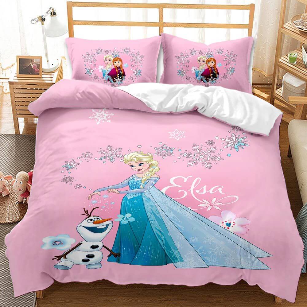 Frozen Bedding Set Elsa Makes Magical Snow Duvet Covers