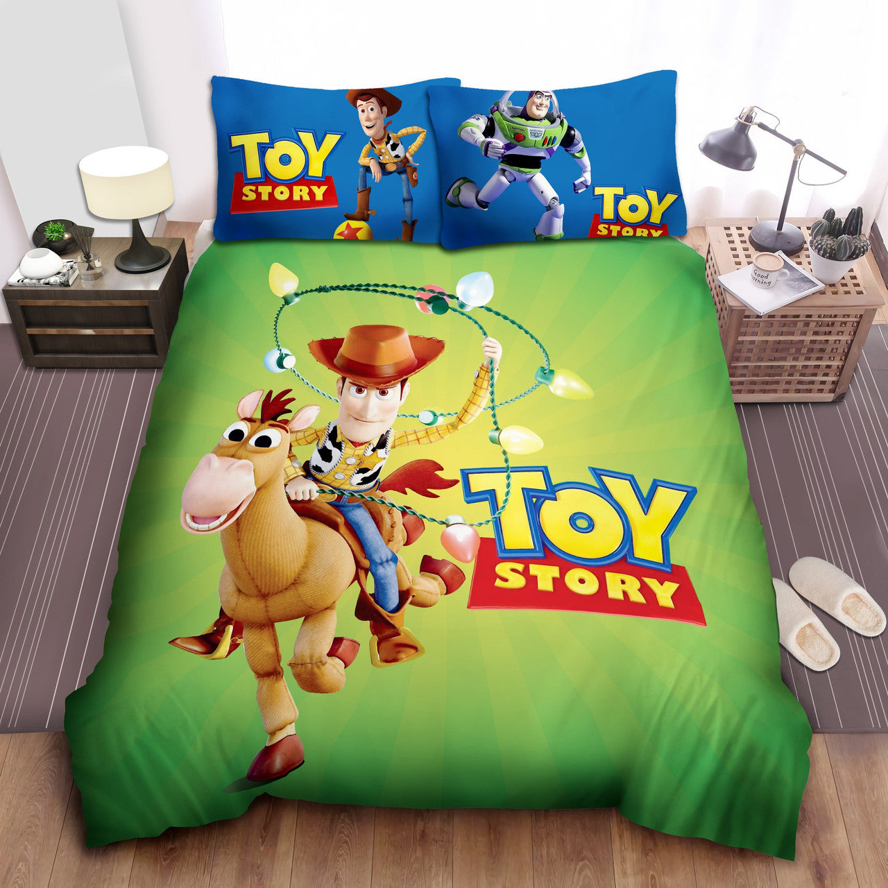 Toy Story Bedding Set DN Woody Riding Bullseye Graphic Duvet Covers
