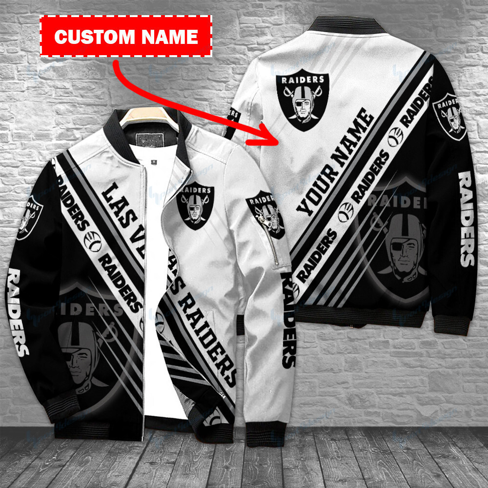 Las Vegas Raiders Personalized Bomber Jacket BG390