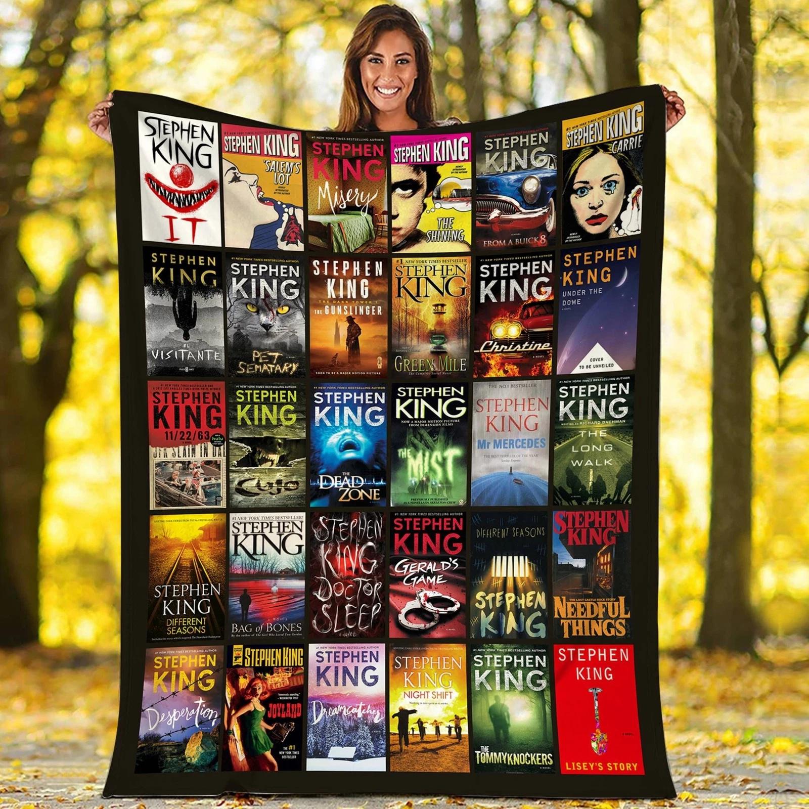Stephen King Blanket Stephen King Books Fleece Sherpa Blanket