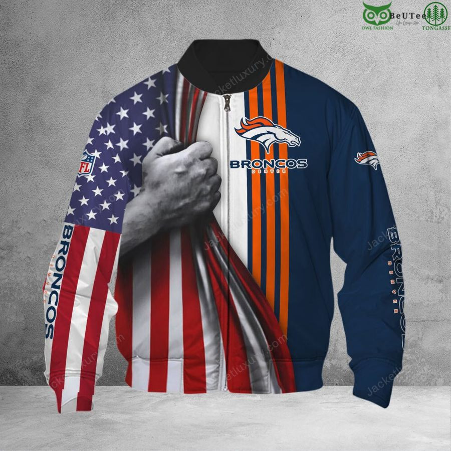Denver Broncos America Flag Bomber Jacket V2