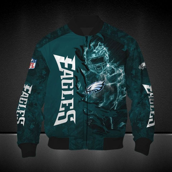 Philadelphia Eagles Dark Green Bomber Jacket