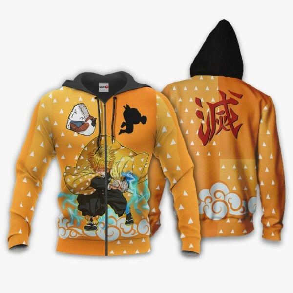 Demon Slayer Zenitsu Anime 3k333 Cartoon 3d Hoodie Zip Hoodie 1437