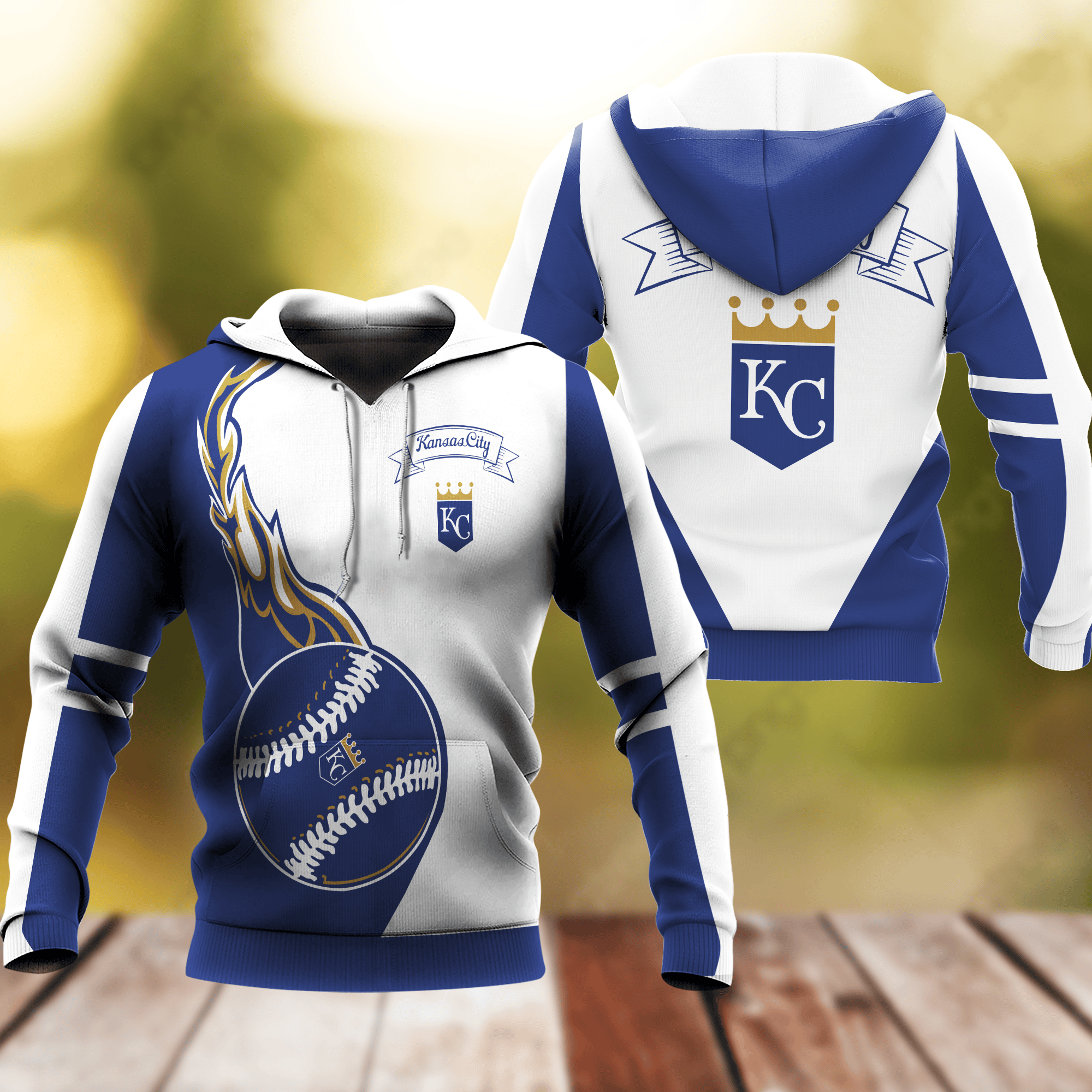 Kansas City Royals Logo 3D All Over Print Hoodie & Zip Hoodie