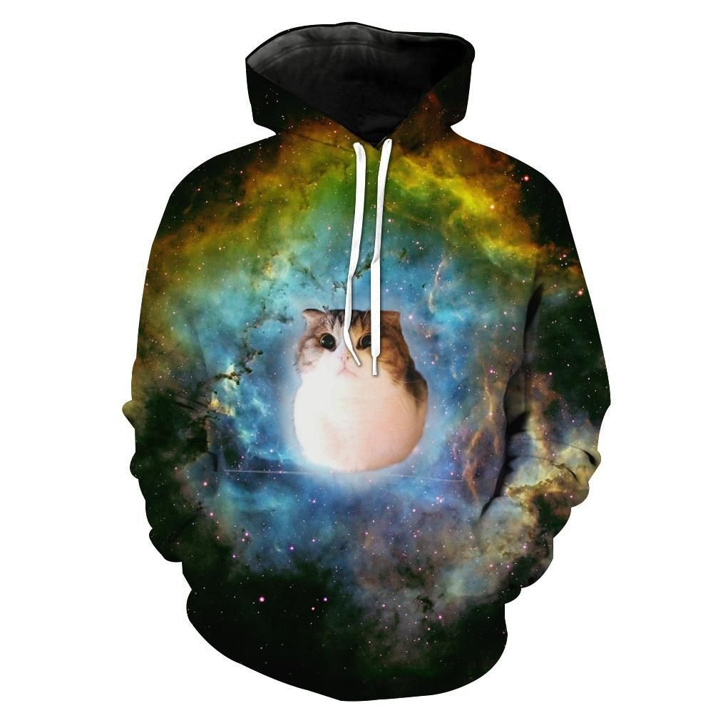 Space Cat 3D All Over Print Hoodie & Zip Hoodie