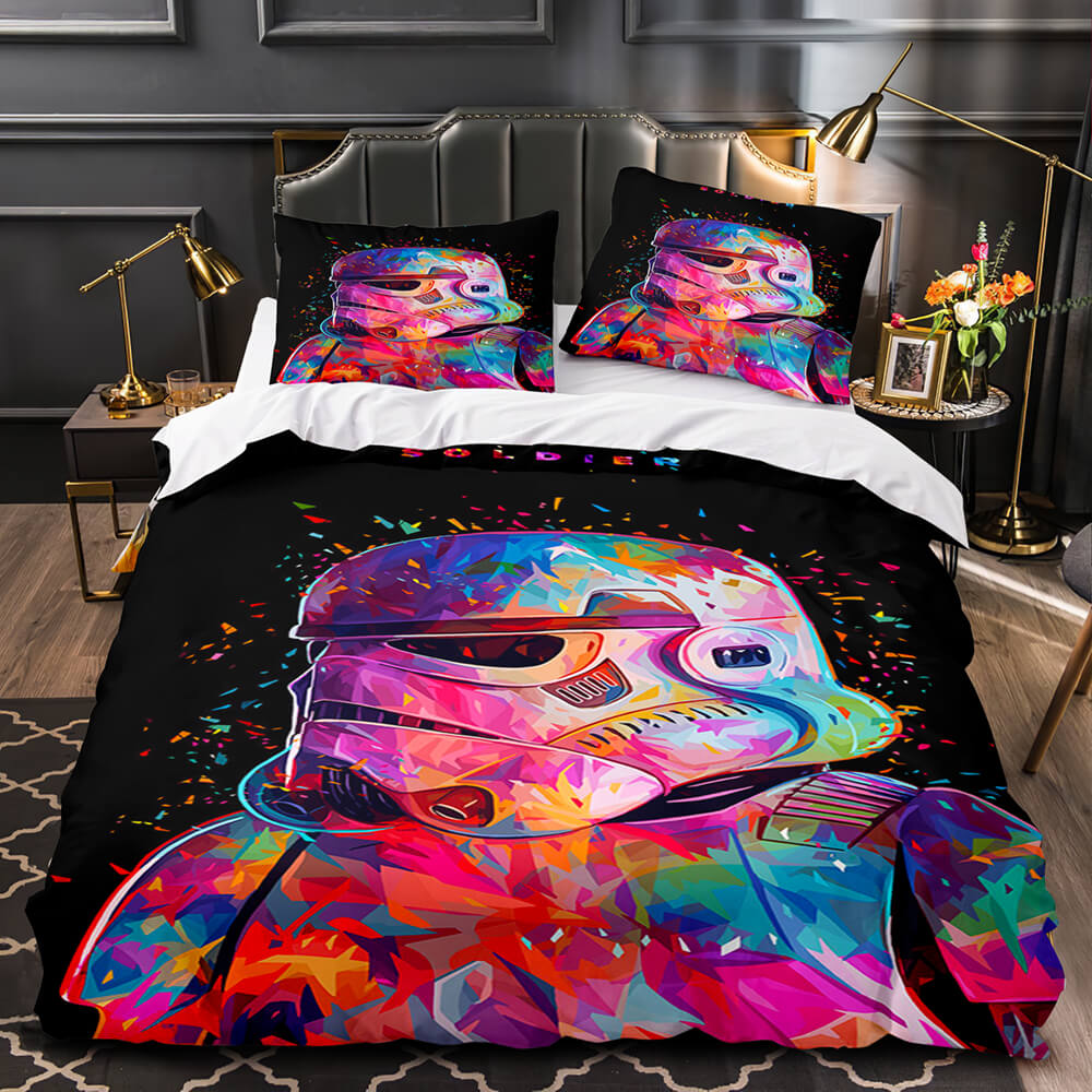 SW Bedding Set SW Stormtrooper Minimalist Art Duvet Covers