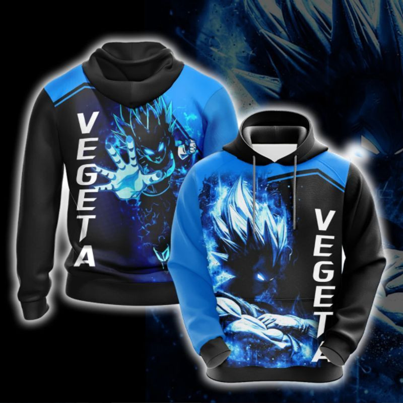 Dragon Ball Z Vegeta Over Print 3d Hoodie Zip Hoodie 50