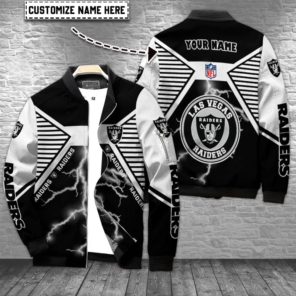 Las Vegas Raiders Personalized Bomber Jacket BG786
