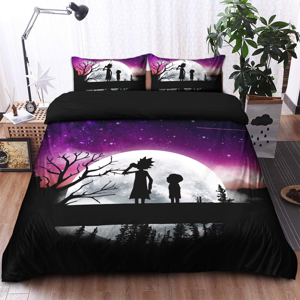 Rick And Morty Bedding Set Rick And Morty Moon Night Duvet Covers Black