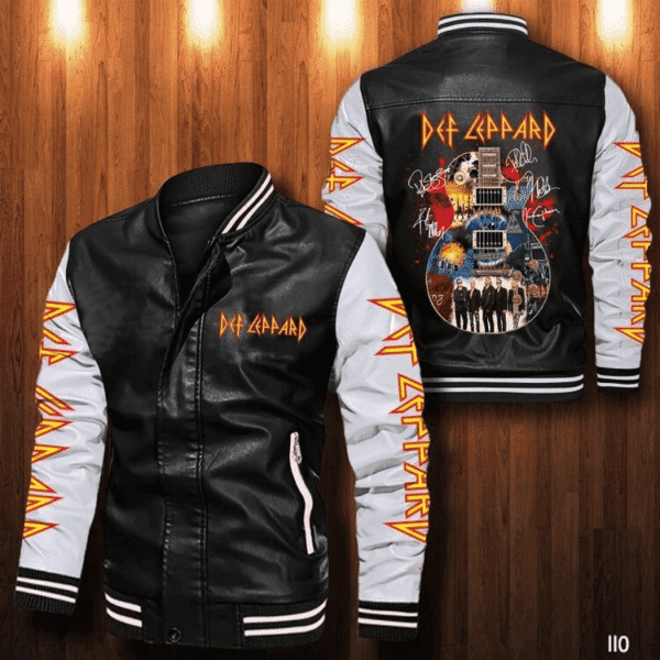 Def Leppard Music Band Thank You For The Memories 5k630 Gifts Lover Leather Bomber Jacket 19