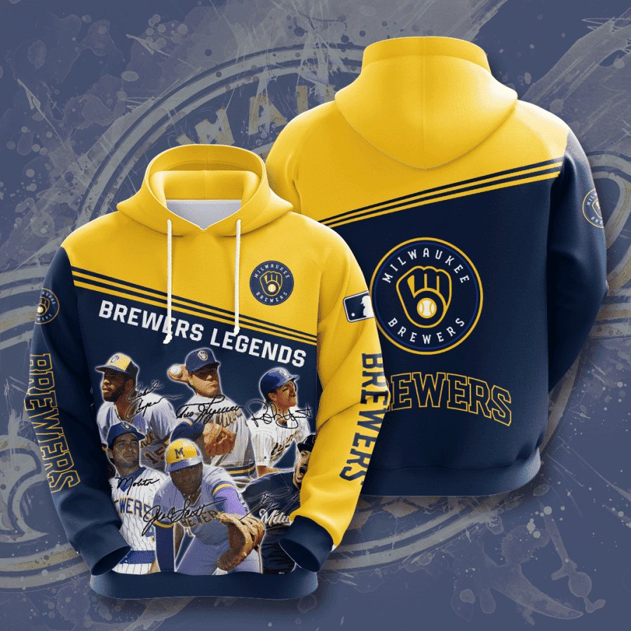 Milwaukee Brewers 3D All Over Print Hoodie & Zip Hoodie