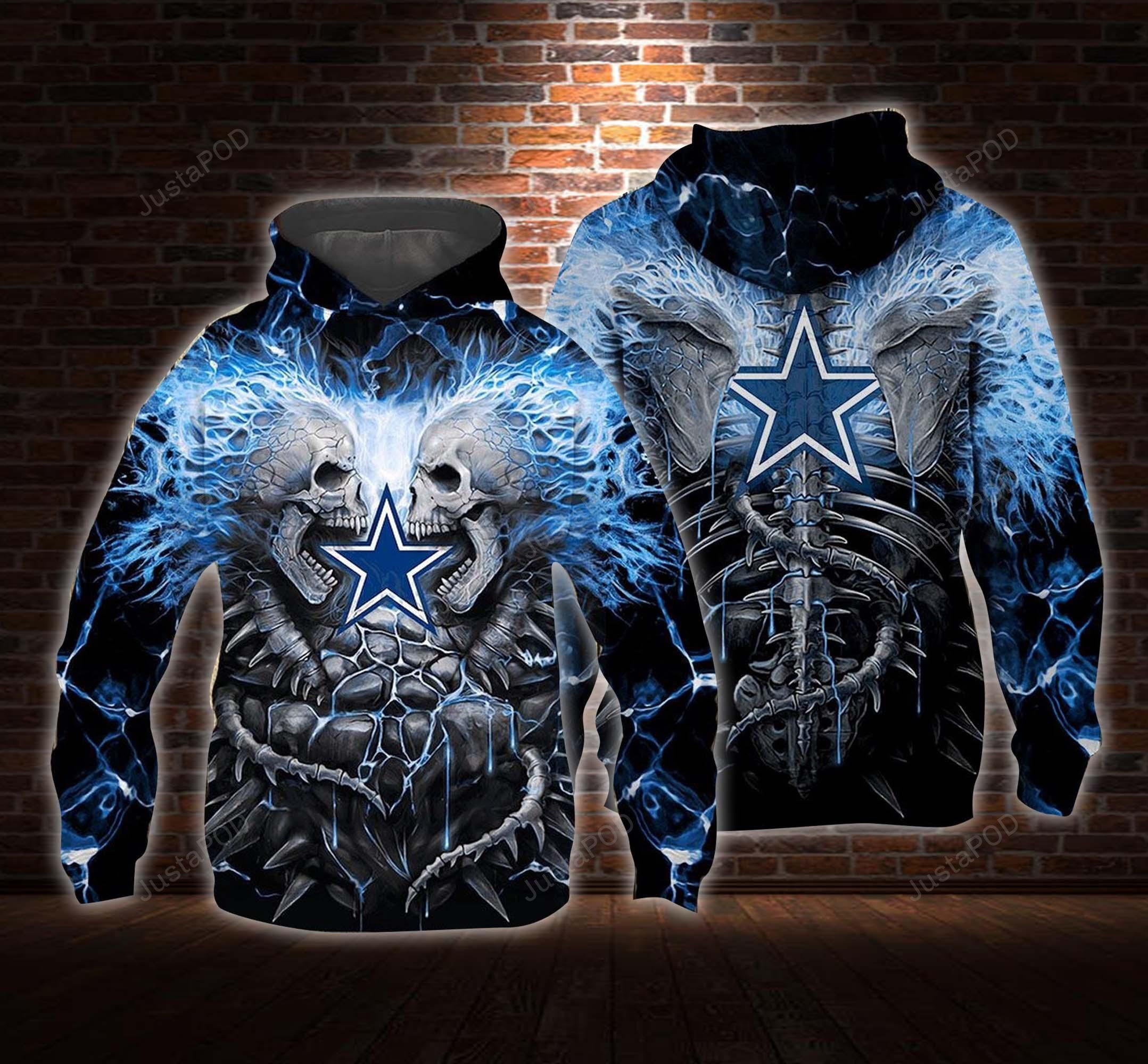 Skull Cowboys 3D All Over Print Hoodie & Zip Hoodie