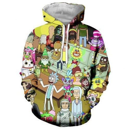 Rick And Morty Zip 3D All Over Print Hoodie & Zip Hoodie