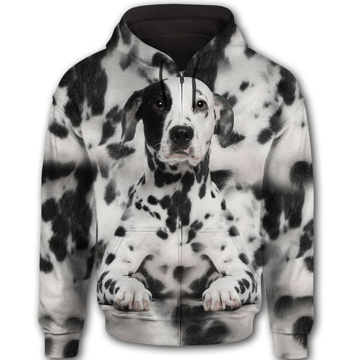 Dalmatian Cute Dog Face 3D All Over Print Hoodie & Zip Hoodie